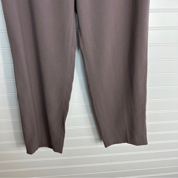 Babaton Jogger Pants Cropped Dexter Sz 12 Brown  Tapered Leg High Waisted - Picture 5 of 12